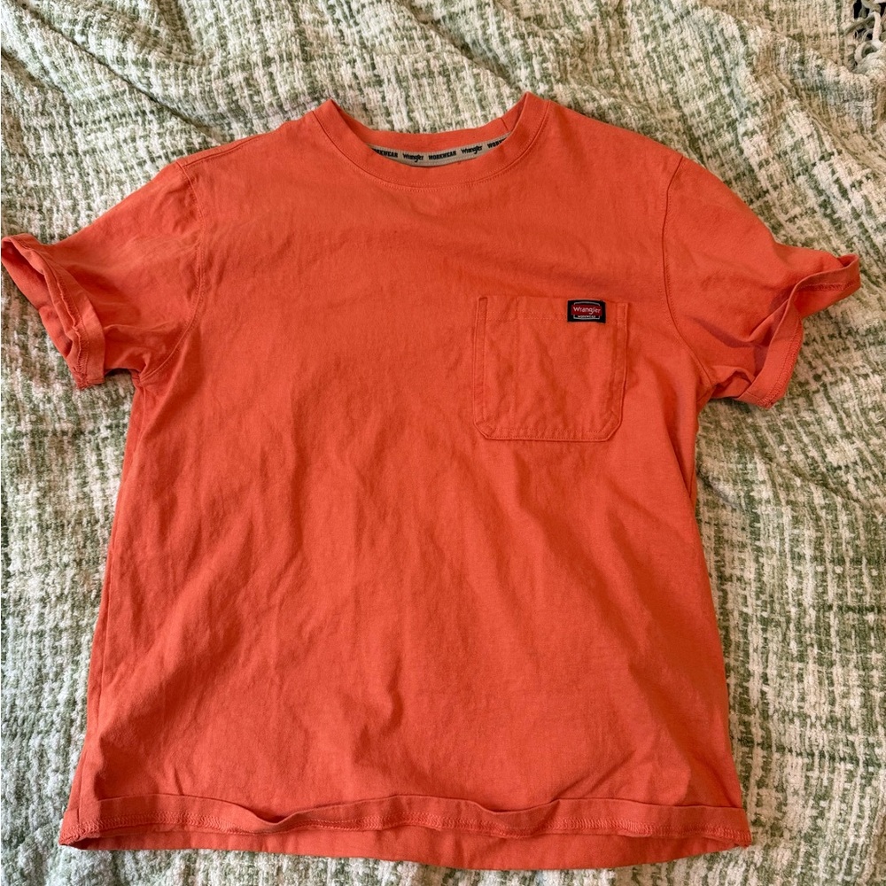 Wrangler Short Sleeve Tee in Vibrant Orange